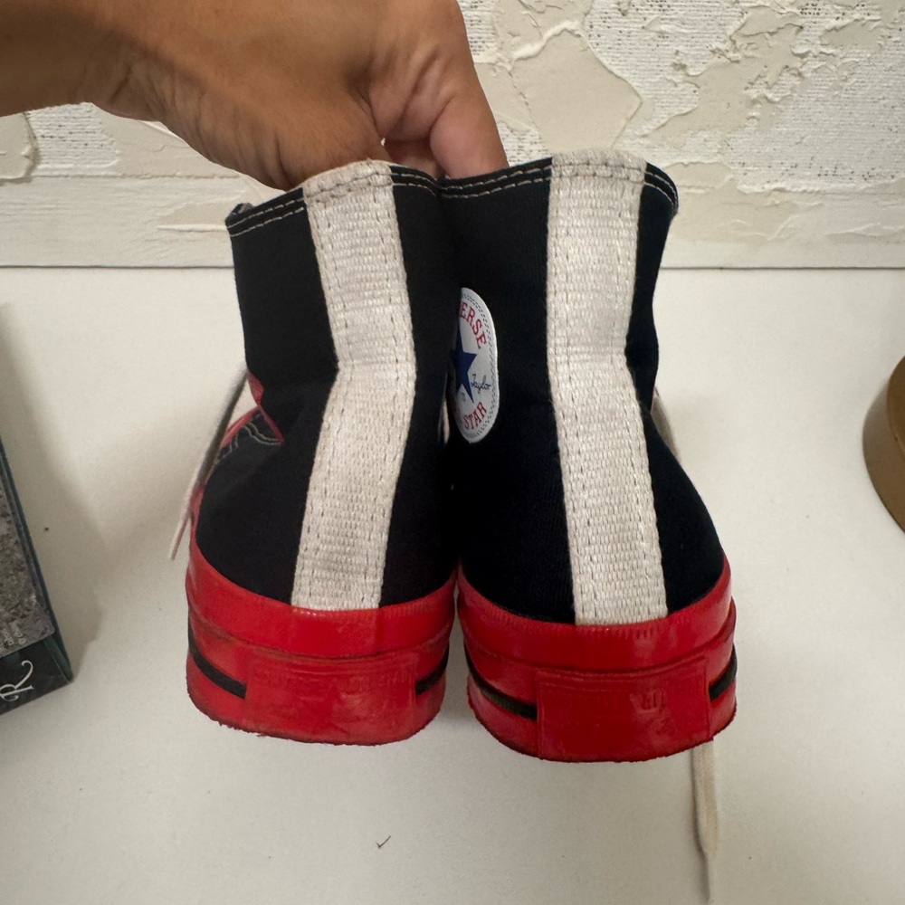 COMME des GARCONS PLAY Converse Red Sole high top women’s 6 - Picture 6 of 14
